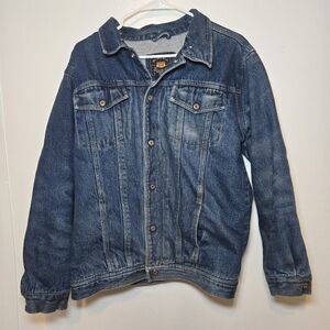 VTG 90's Route 66 Denim Lined Jean Jacket Womens? XL